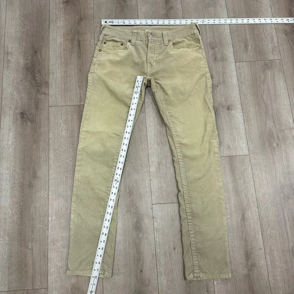 True Religion corduroy Beige pants Skinny size 32 B29